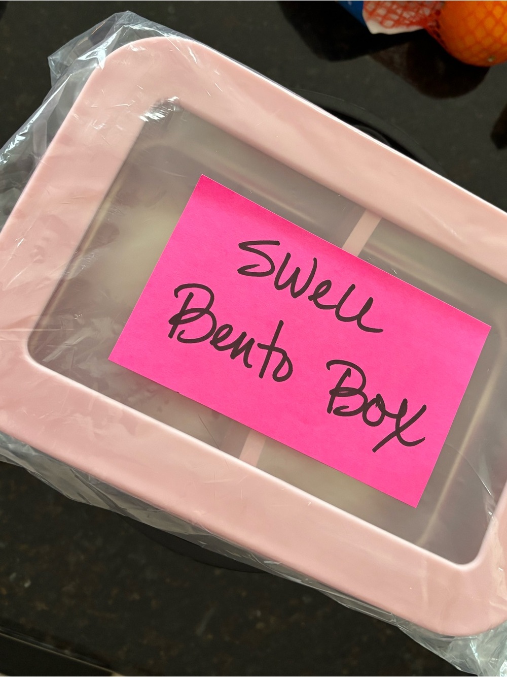 S'well Pink Bento Box with Clear Window Lid